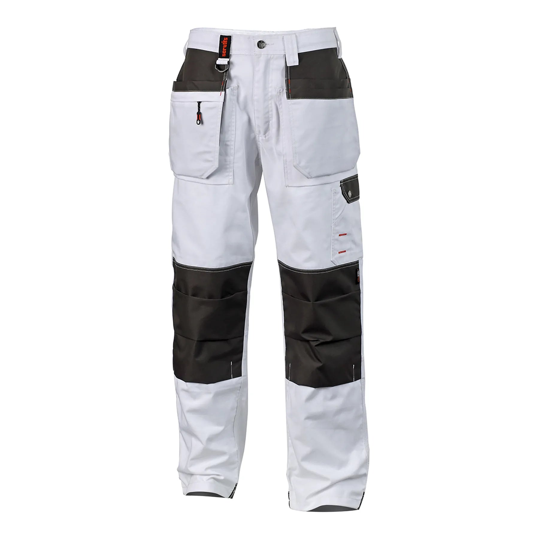 Scruffs Worker Plus Trousers White — Hero #colour_white