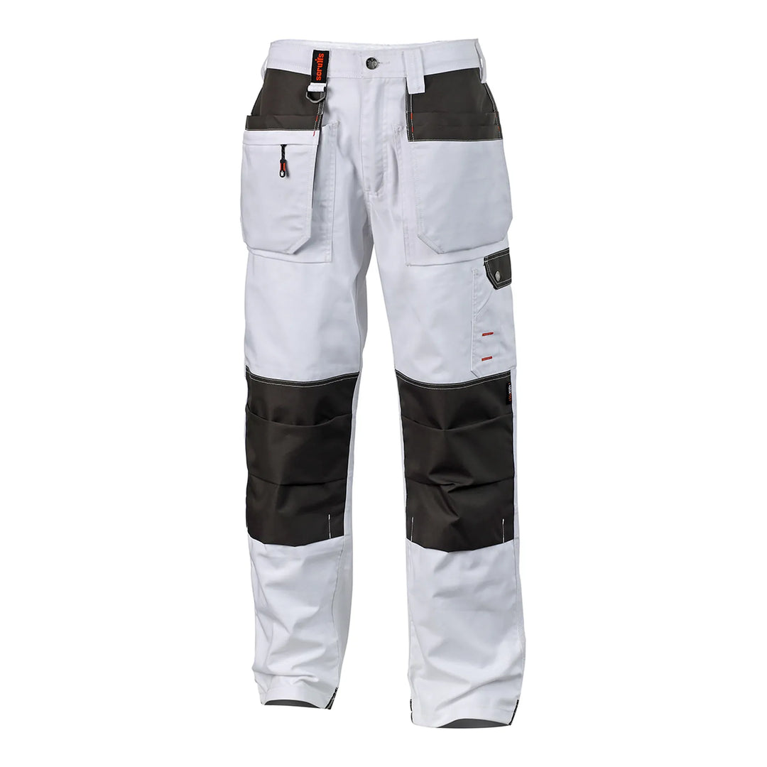 Scruffs Worker Plus Trousers White — Hero 