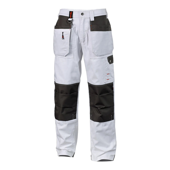 Scruffs Worker Plus Trousers White — Hero 