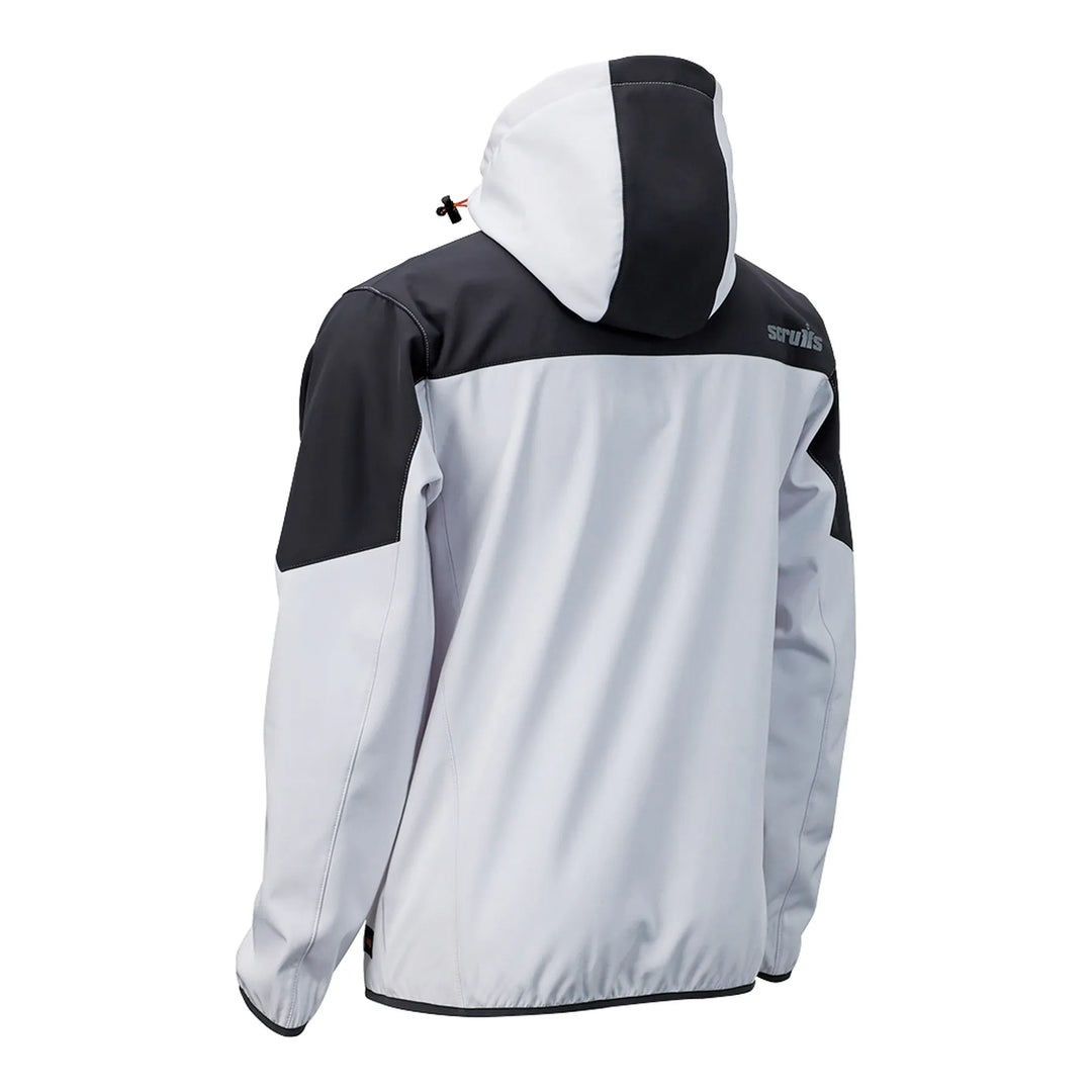 Scruffs Worker Softshell Jacket White/Graphite — Back View 