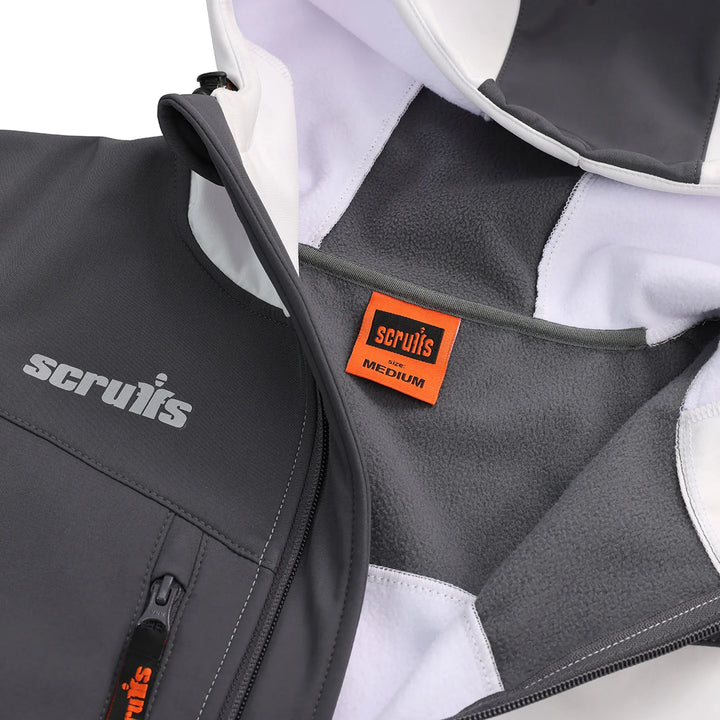 Scruffs Worker Softshell Jacket White/Graphite — Product Detail 3 