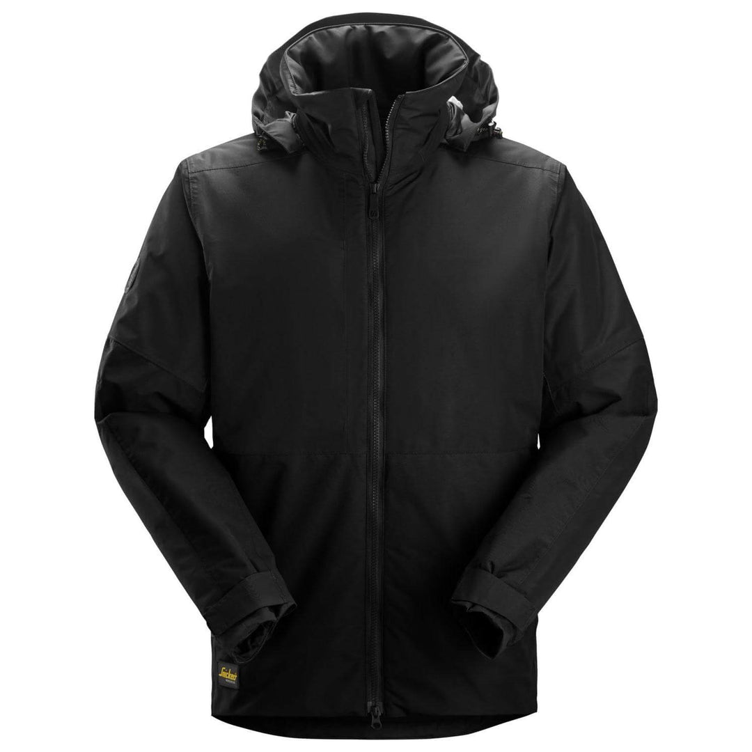 snickers 1104 allroundwork waterproof insulated jacket Black Black Main #colour_black-black