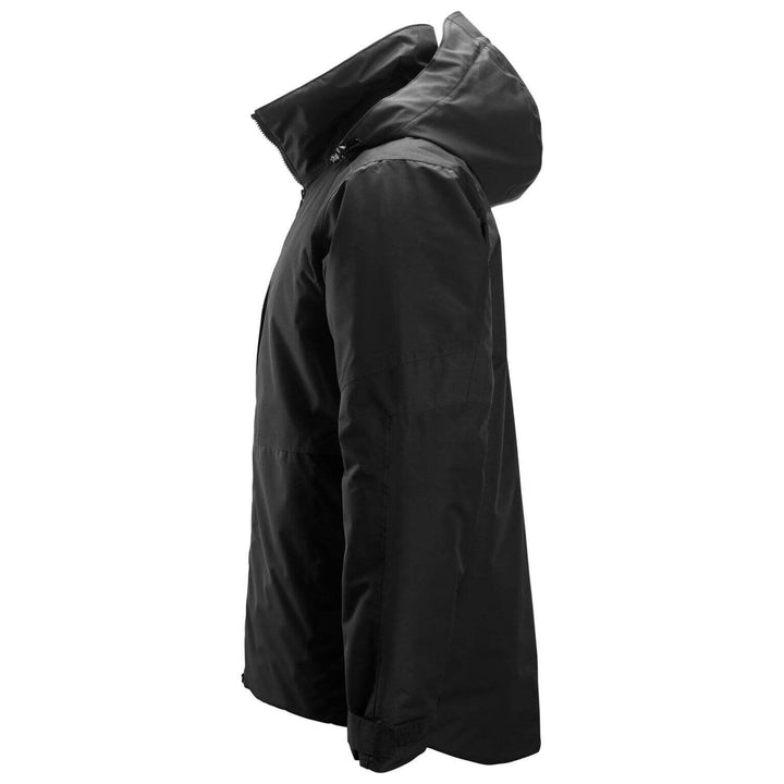 snickers 1104 allroundwork waterproof insulated jacket Black Black left #colour_black-black