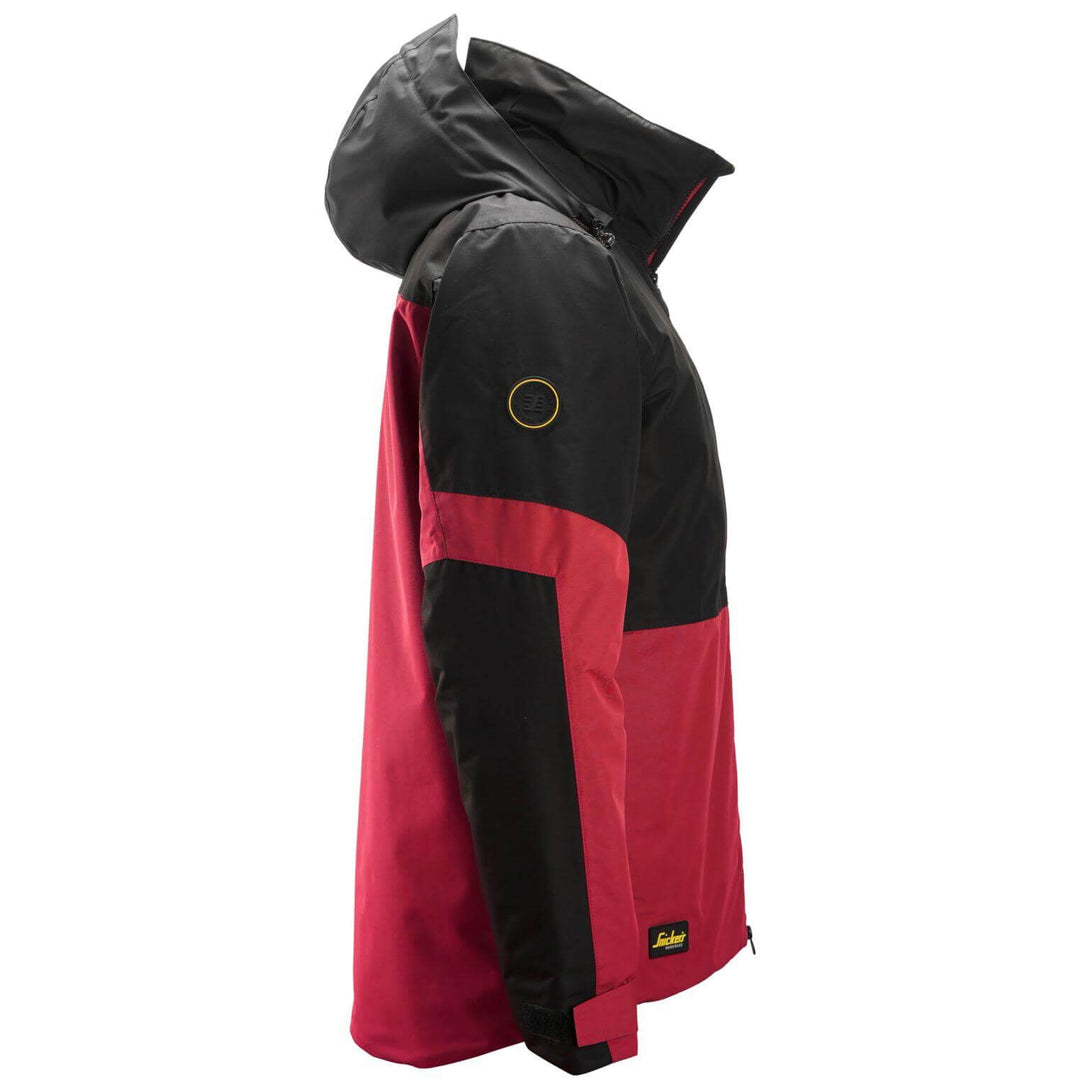snickers 1104 allroundwork waterproof insulated jacket Chili Red Black right #colour_chili-red-black