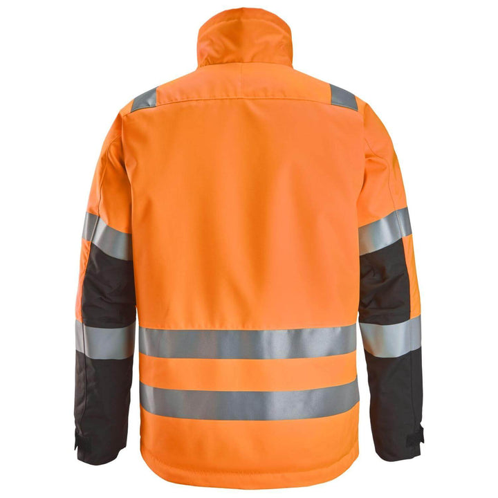 snickers 1153 high vis winter jacket class 2 3 Hi Vis Orange Black back #colour_hi-vis-orange-black
