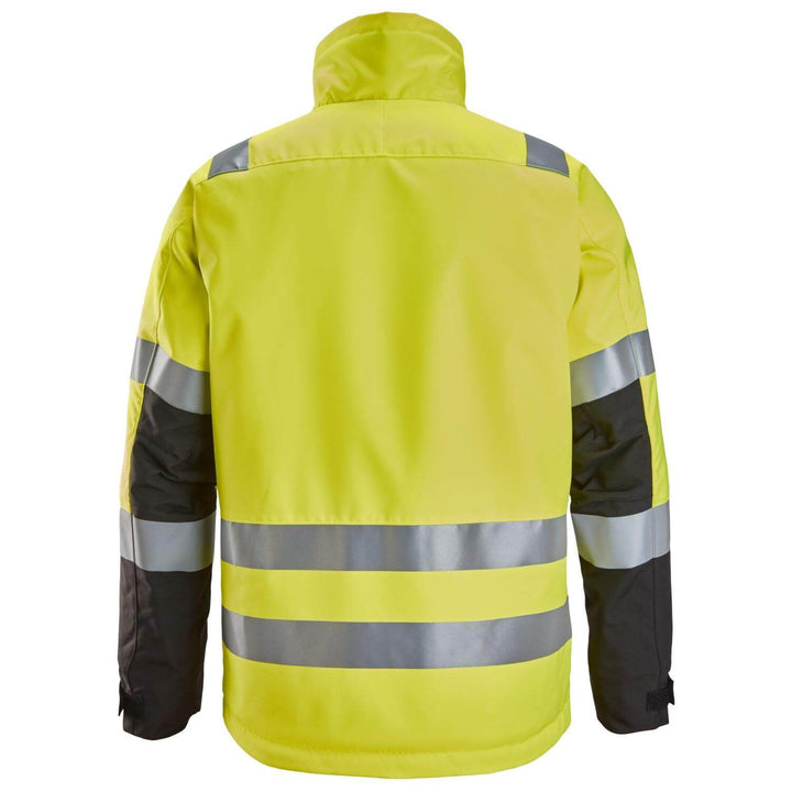 snickers 1153 high vis winter jacket class 2 3 Hi Vis Yellow Black back #colour_hi-vis-yellow-black