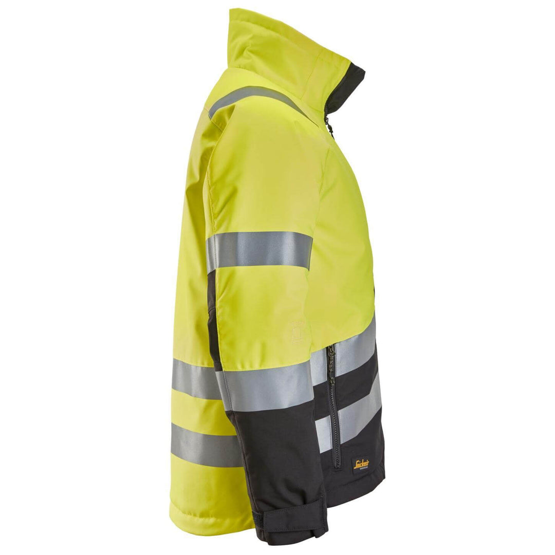 snickers 1153 high vis winter jacket class 2 3 Hi Vis Yellow Black right #colour_hi-vis-yellow-black