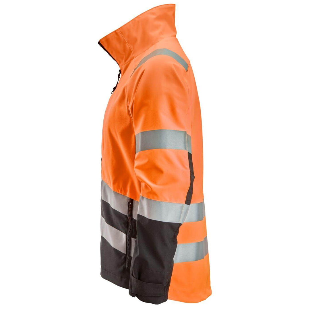 snickers 1532 high vis jacket class 2 3 Hi Vis Orange Black left #colour_hi-vis-orange-black