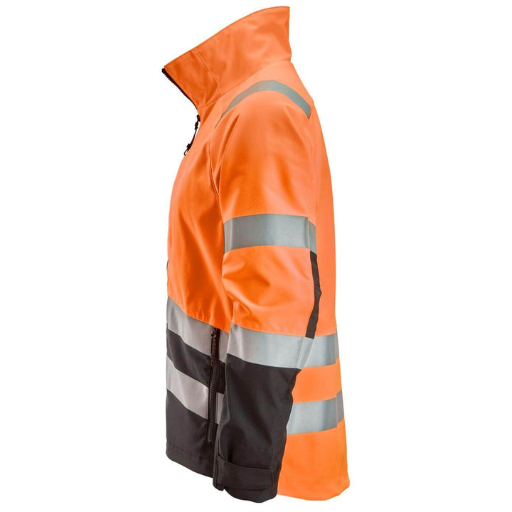 snickers 1532 high vis jacket class 2 3 Hi Vis Orange Black left #colour_hi-vis-orange-black