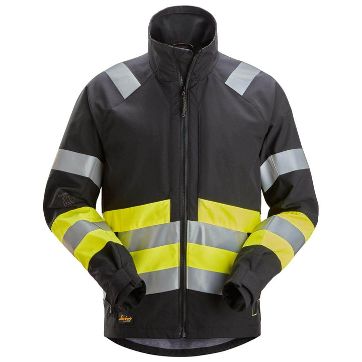 snickers 1534 high vis jacket class 1 Black Hi Vis Yellow Main #colour_black-hi-vis-yellow