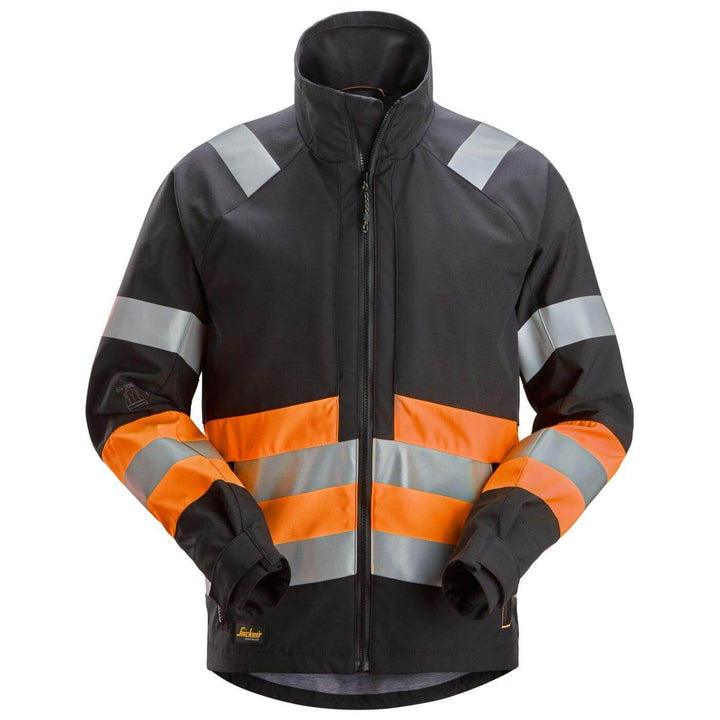 snickers 1534 high vis jacket class 1 Black Main #colour_black