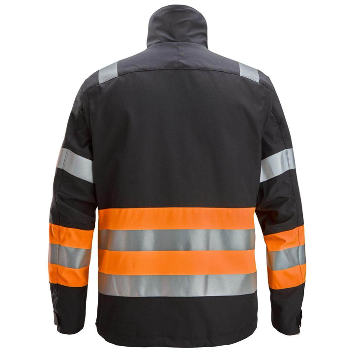 snickers 1534 high vis jacket class 1 Black back #colour_black