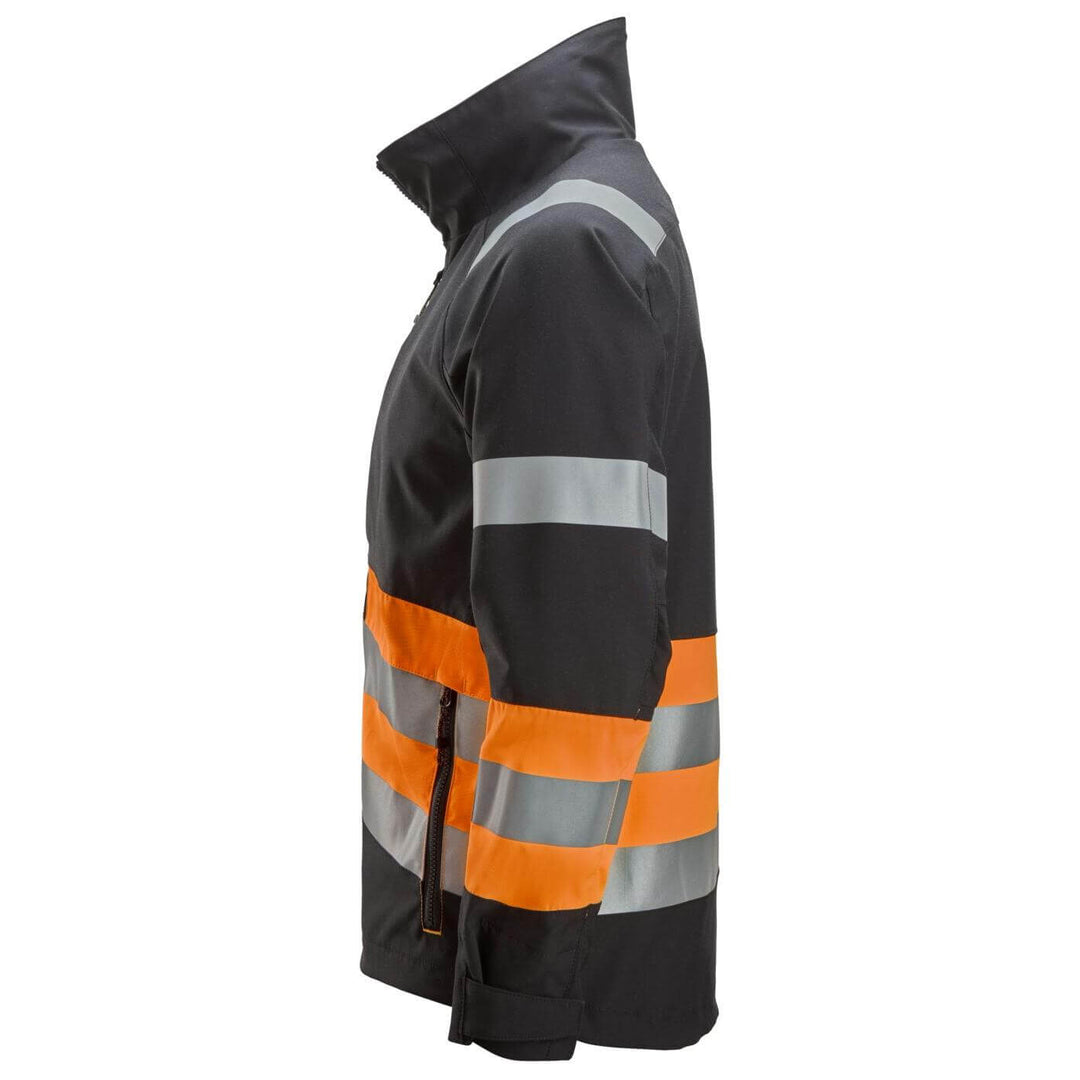 snickers 1534 high vis jacket class 1 Black left #colour_black