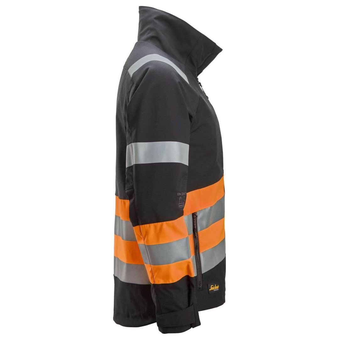 snickers 1534 high vis jacket class 1 Black right #colour_black