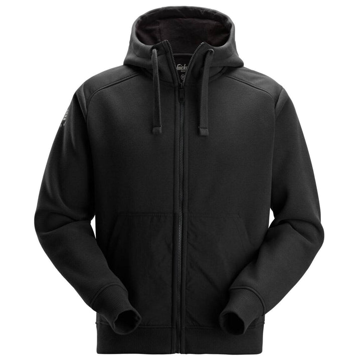 snickers 2875 cordura tech sweatshirt full zip hoodie Black Black Main #colour_black-black