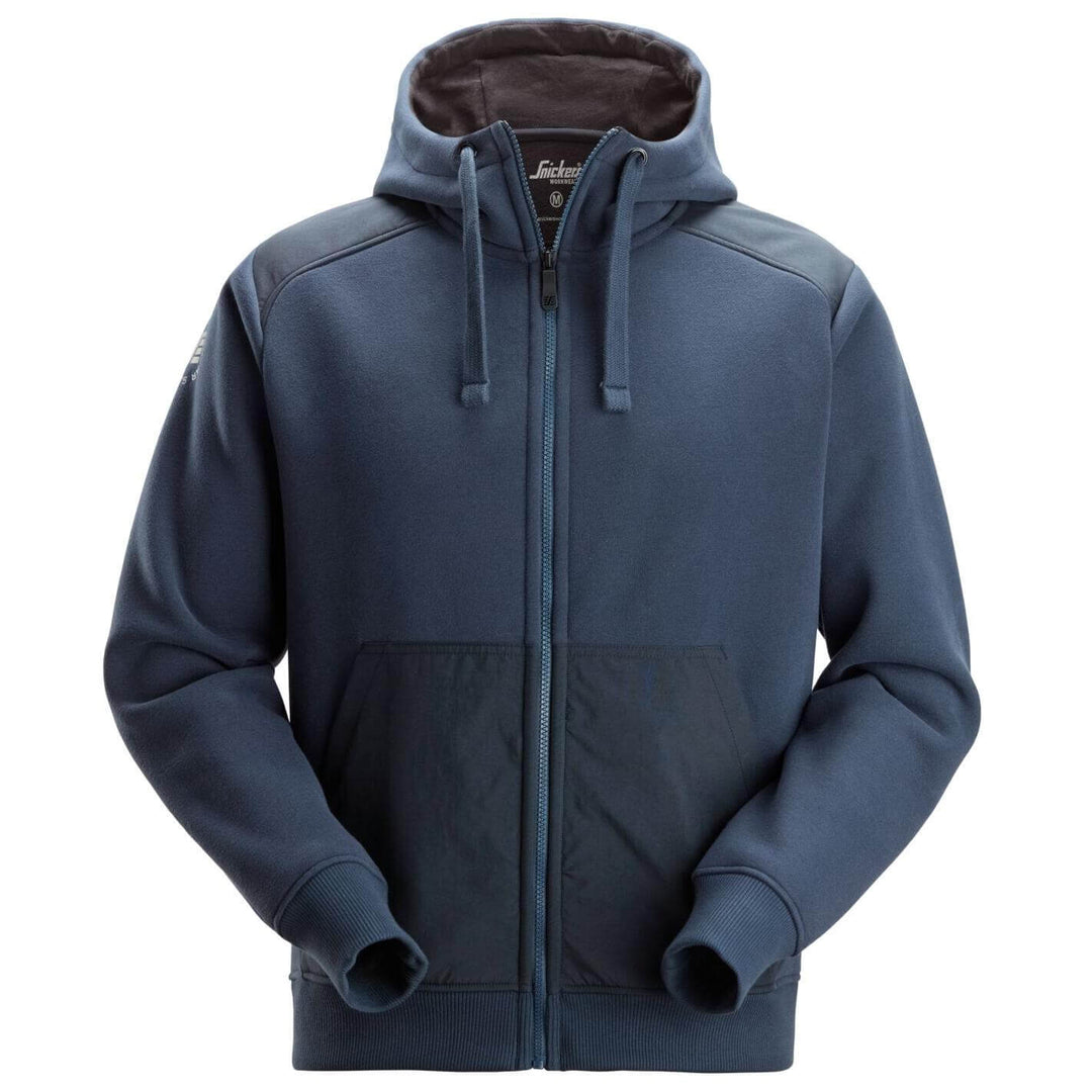 snickers 2875 cordura tech sweatshirt full zip hoodie Navy Dark Navy Main #colour_navy-dark-navy