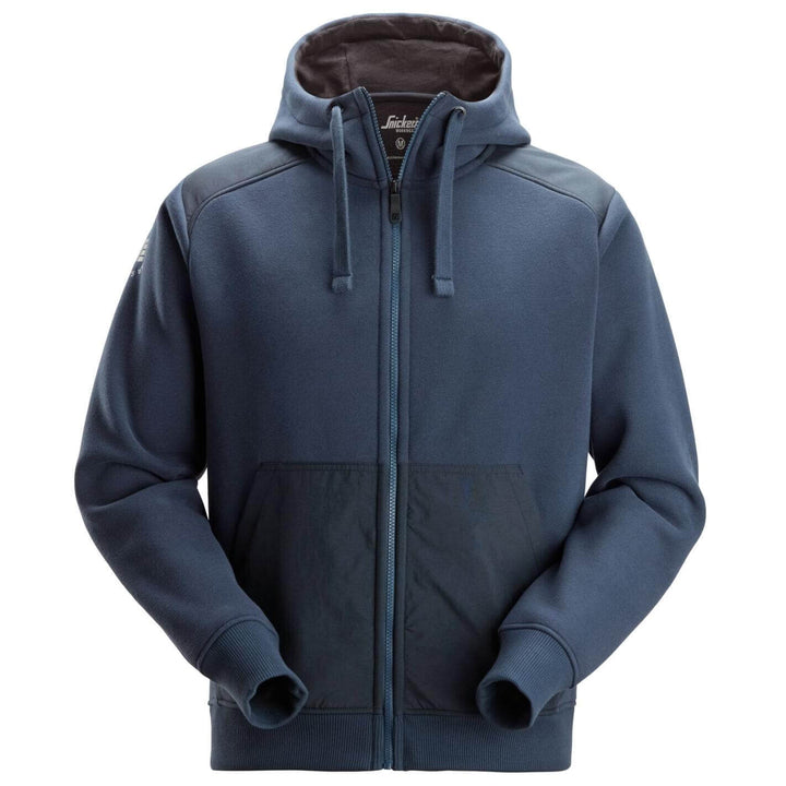 snickers 2875 cordura tech sweatshirt full zip hoodie Navy Dark Navy Main #colour_navy-dark-navy