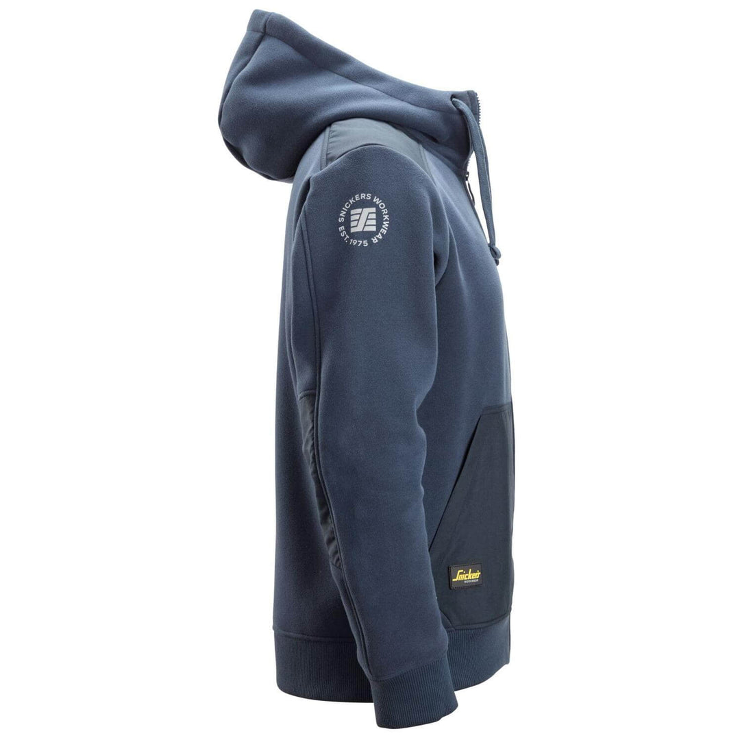 snickers 2875 cordura tech sweatshirt full zip hoodie Navy Dark Navy right #colour_navy-dark-navy