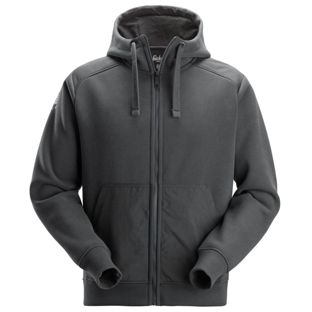 snickers 2875 cordura tech sweatshirt full zip hoodie Steel Grey Dark Steel Grey Main #colour_steel-grey-dark-steel-grey