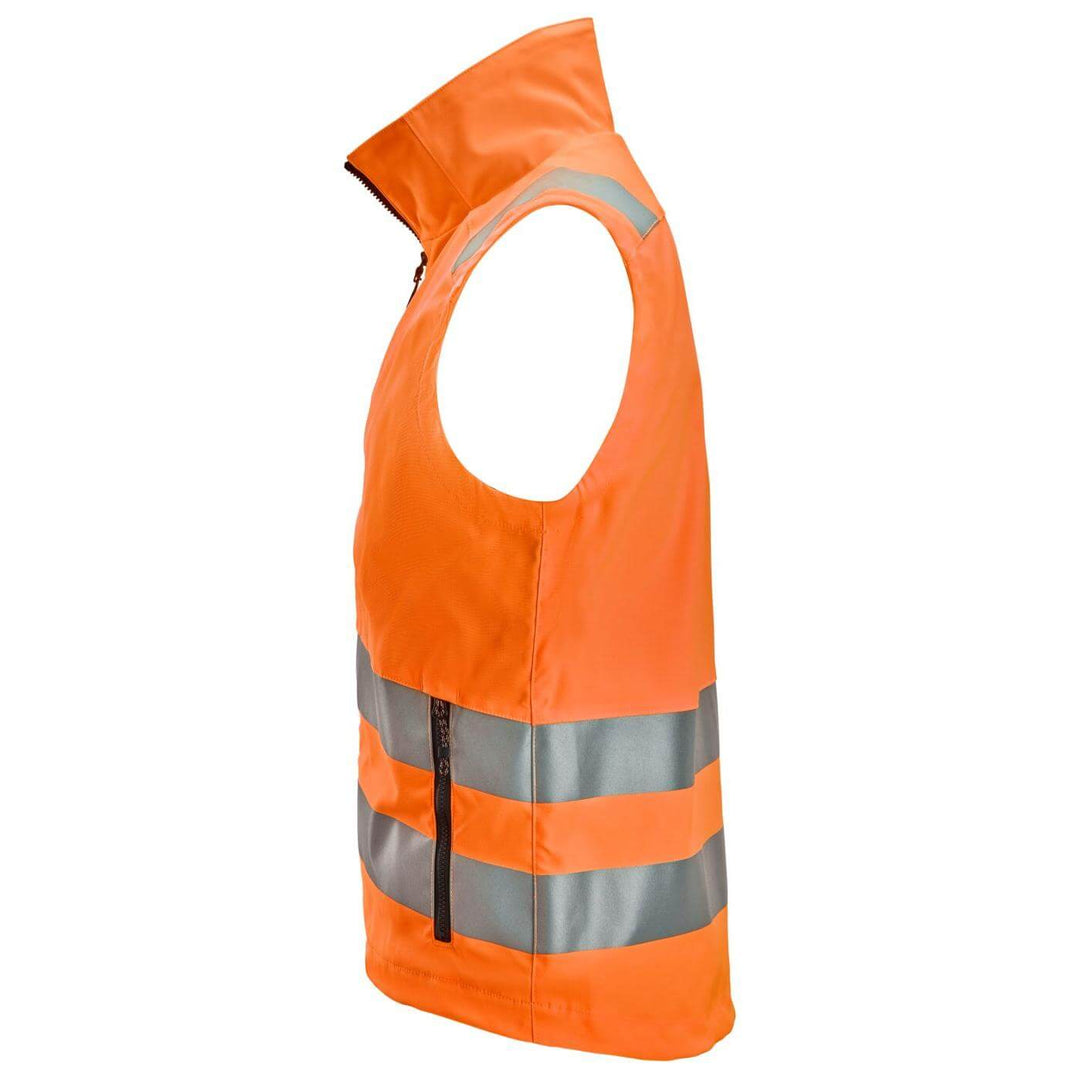 snickers 4534 high vis vest class 1 2 Hi Vis Orange left #colour_hi-vis-orange