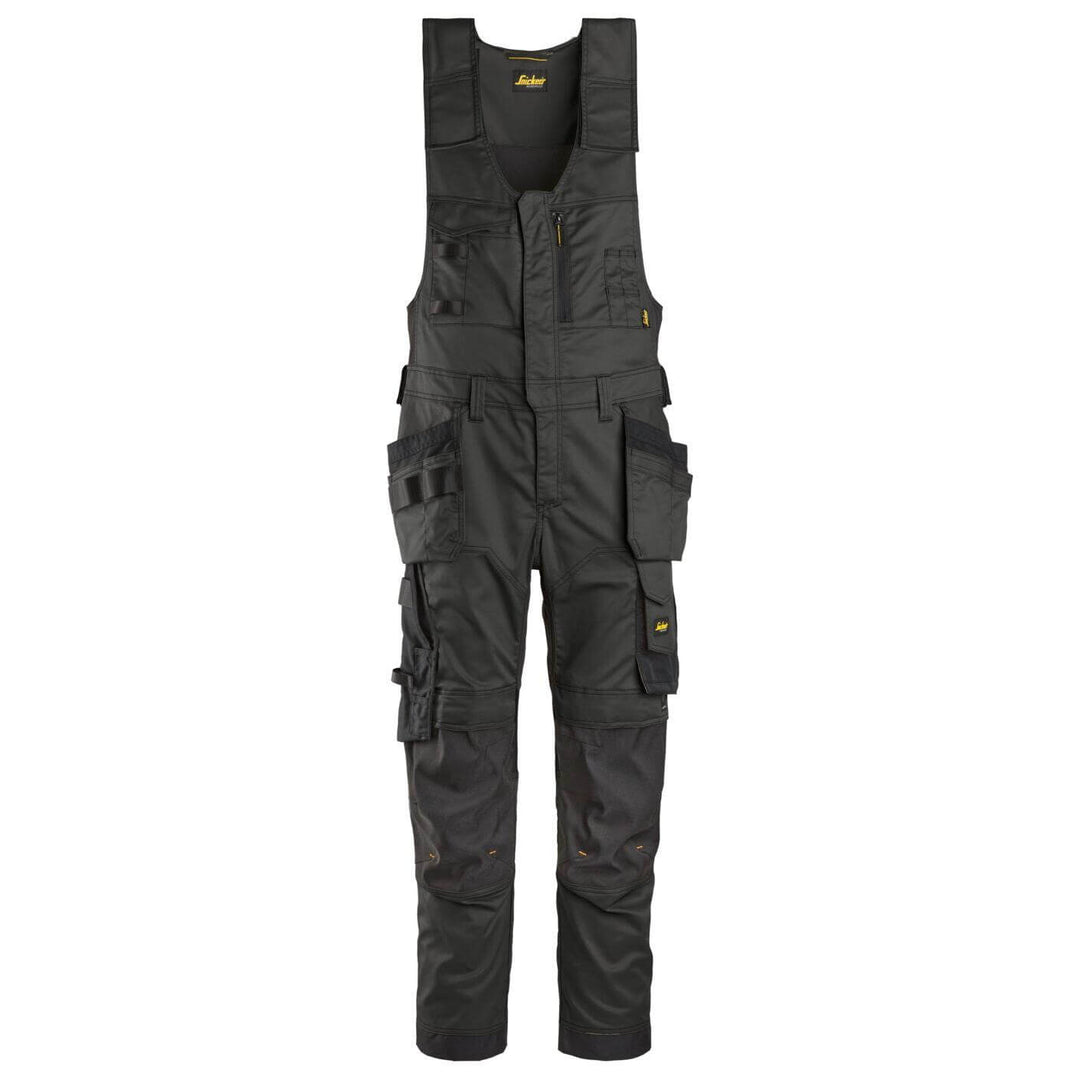 snickers 6012 allroundwork stretch one piece trousers holster pockets Black Black Main #colour_black-black