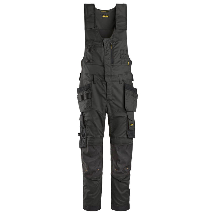 snickers 6012 allroundwork stretch one piece trousers holster pockets Black Black Main #colour_black-black