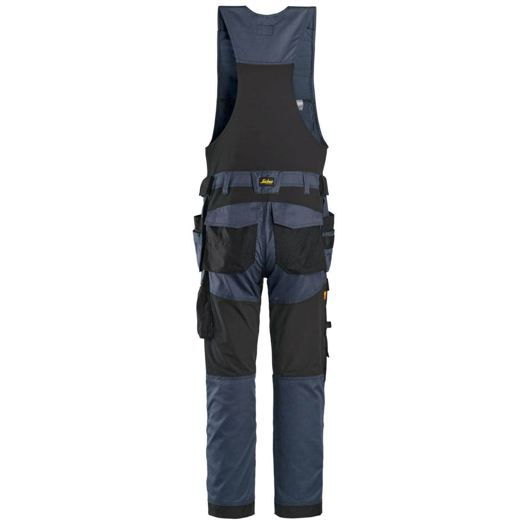 snickers 6012 allroundwork stretch one piece trousers holster pockets Navy Black back #colour_navy-black