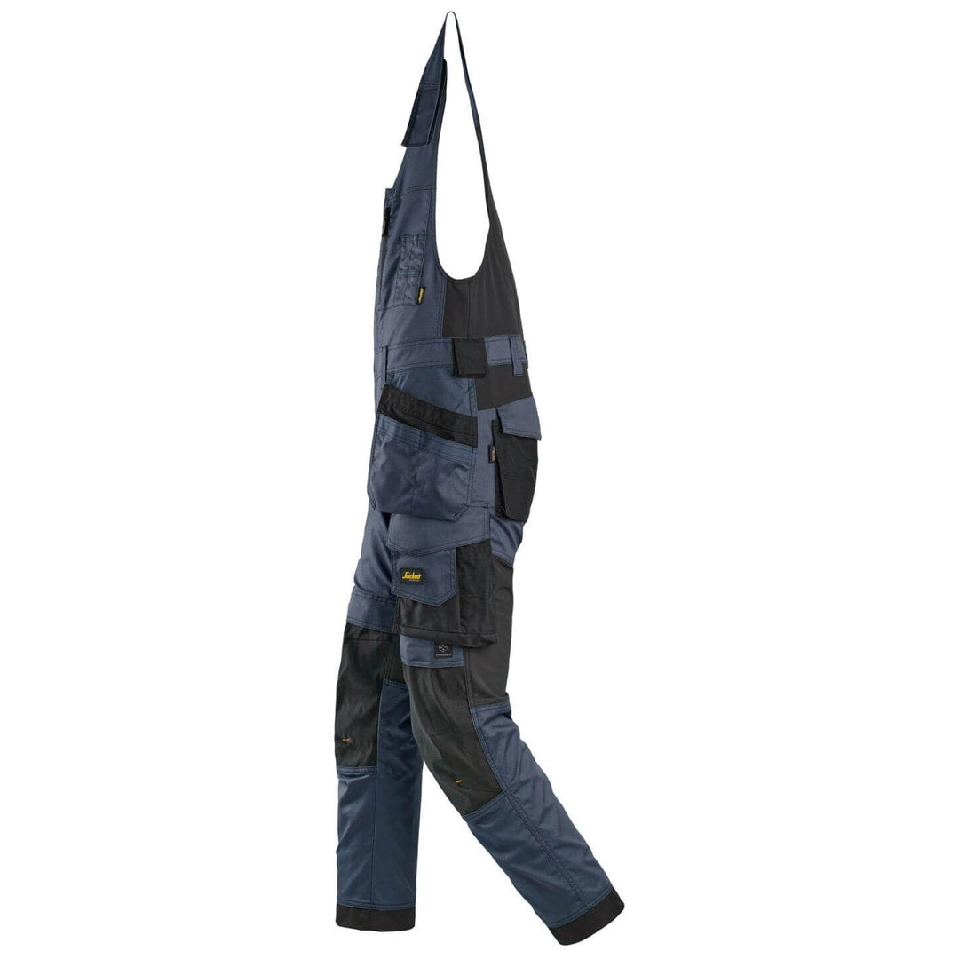 snickers 6012 allroundwork stretch one piece trousers holster pockets Navy Black left #colour_navy-black