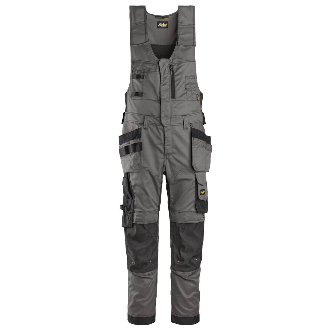 snickers 6012 allroundwork stretch one piece trousers holster pockets Steel Grey Black Main #colour_steel-grey-black