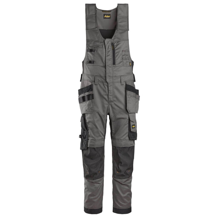snickers 6012 allroundwork stretch one piece trousers holster pockets Steel Grey Black Main #colour_steel-grey-black