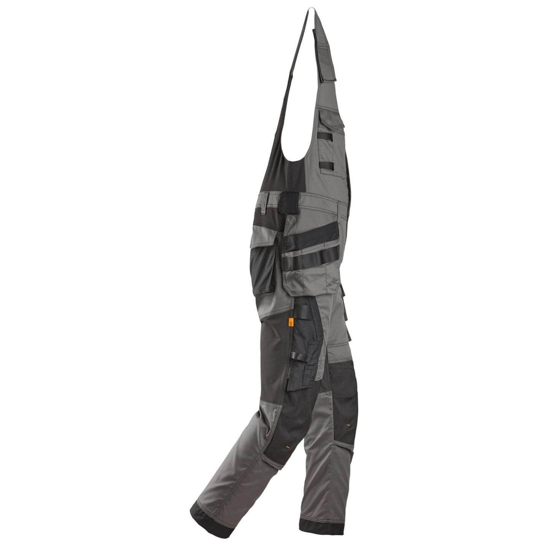 snickers 6012 allroundwork stretch one piece trousers holster pockets Steel Grey Black right #colour_steel-grey-black