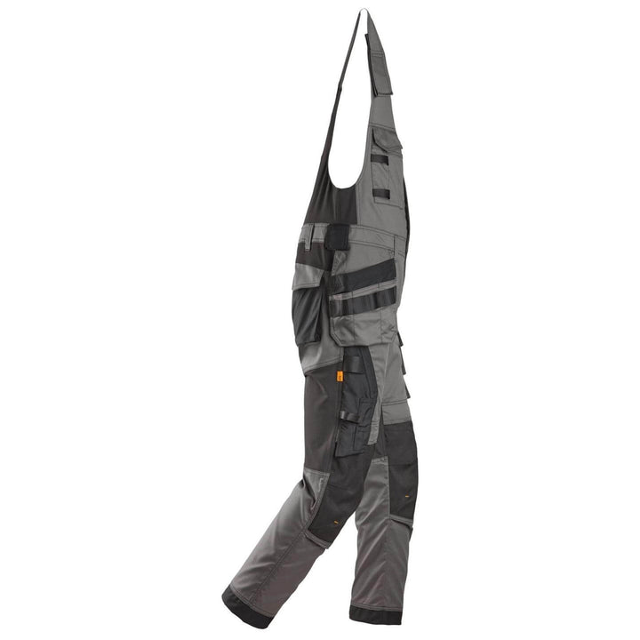 snickers 6012 allroundwork stretch one piece trousers holster pockets Steel Grey Black right #colour_steel-grey-black