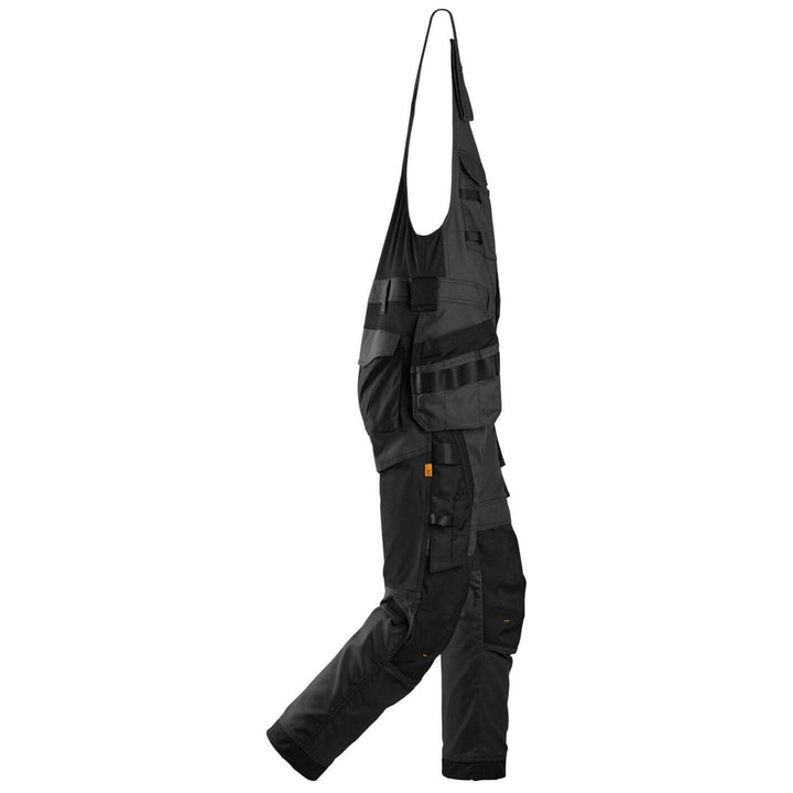 snickers 6014 allroundwork canvas stretch one piece trousers holster pockets Black Black right #colour_black-black