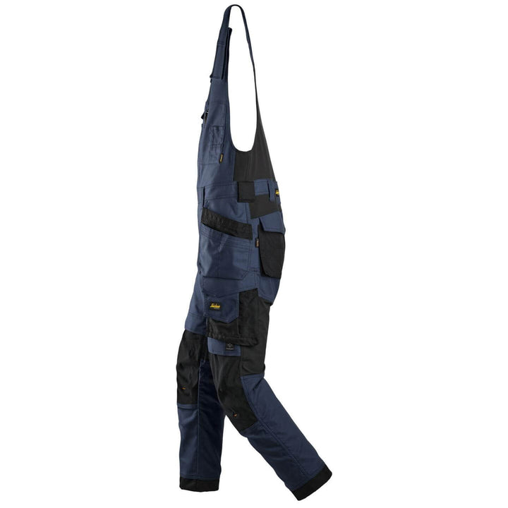 snickers 6014 allroundwork canvas stretch one piece trousers holster pockets Navy Black left #colour_navy-black