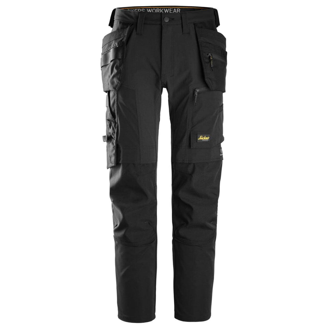 snickers 6218 allroundwork stretch trousers holster pockets Black Black Main #colour_black-black