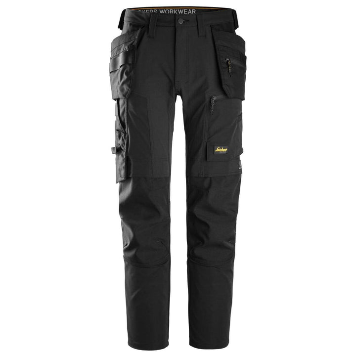 snickers 6218 allroundwork stretch trousers holster pockets Black Black Main #colour_black-black