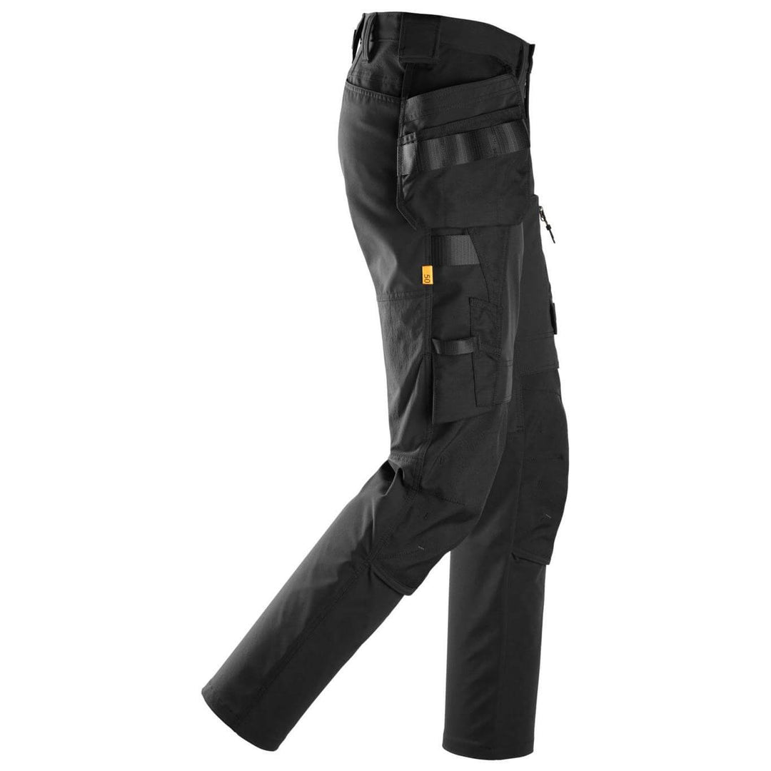 snickers 6218 allroundwork stretch trousers holster pockets Black Black right #colour_black-black
