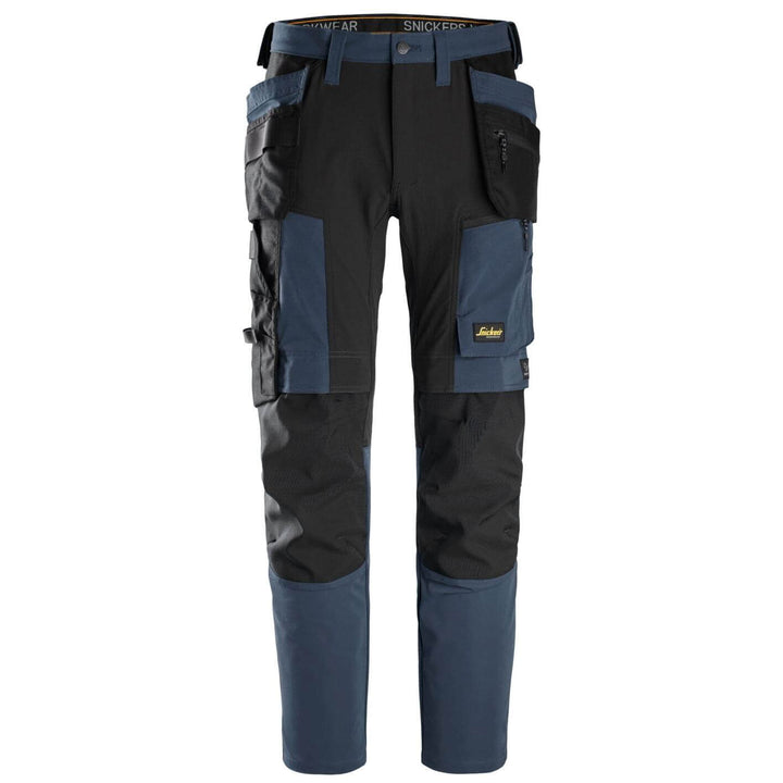 snickers 6218 allroundwork stretch trousers holster pockets Navy Black Main #colour_navy-black