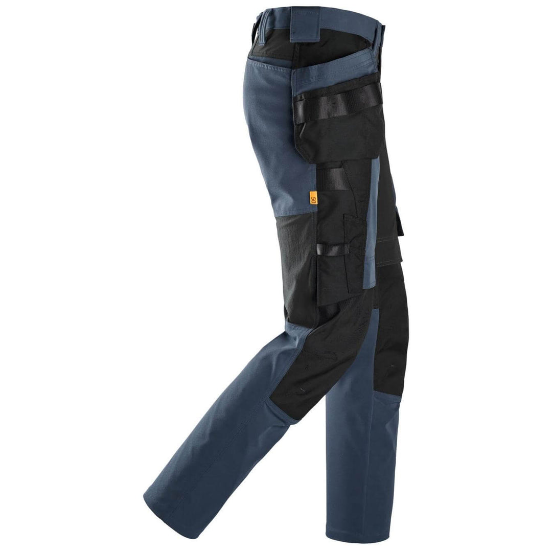 snickers 6218 allroundwork stretch trousers holster pockets Navy Black right #colour_navy-black