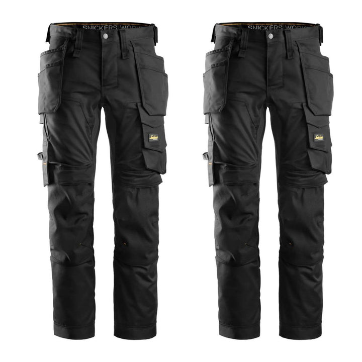 snickers-6241-allroundwork-slim-fit-stretch-trousers-with-holster-pockets-black-twin-pack-deal 
