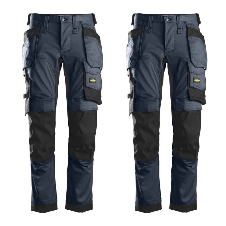snickers-6241-allroundwork-slim-fit-stretch-trousers-with-holster-pockets-navy-twin-pack-deal 