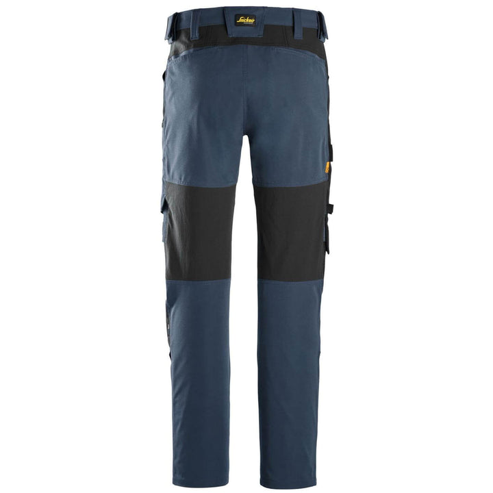 snickers 6318 allroundwork stretch trousers Navy Black back #colour_navy-black