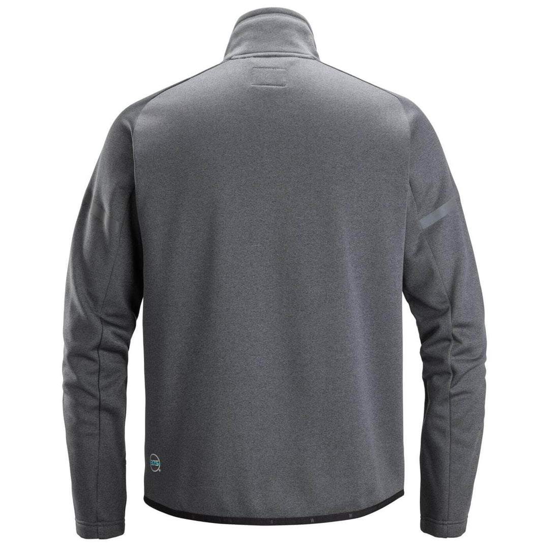 snickers 8051 37 5fleece jacket Steel Grey Black back #colour_steel-grey-black