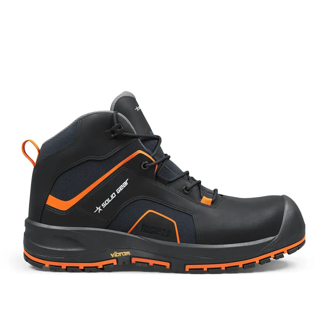 solid gear falcon 2 mid SG73004 Black Dark Orange 1 Square #colour_black-dark-orange