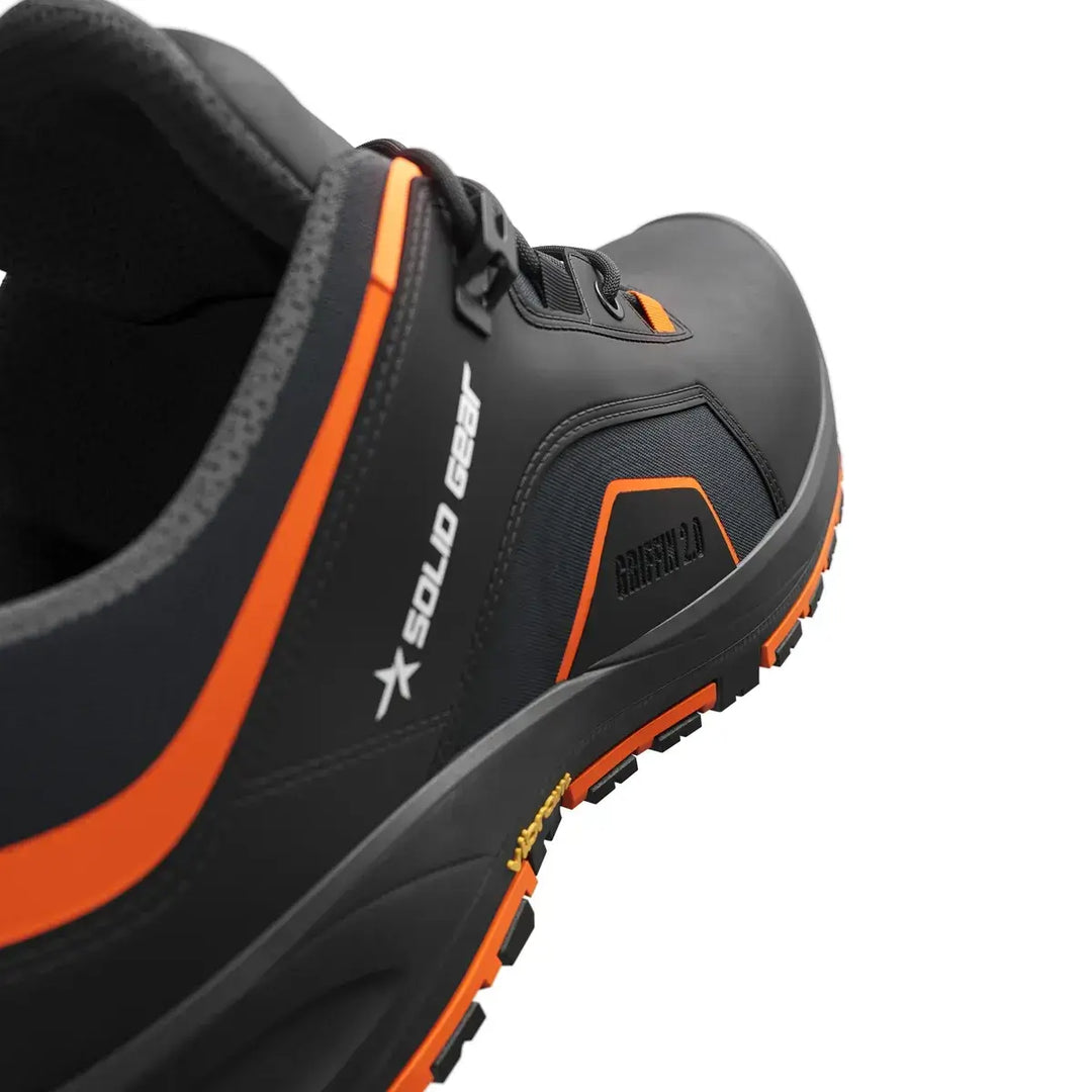solid gear griffin 2 low SG73003 Black Dark Orange Detail3 Square #colour_black-dark-orange