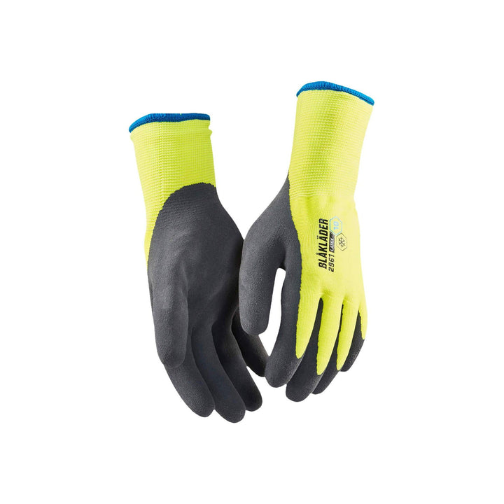 Blaklader 2961 Lind Work Glove Latex Coated (29611451) Mens Hi Vis Yellow Front #colour_hi-vis-yellow