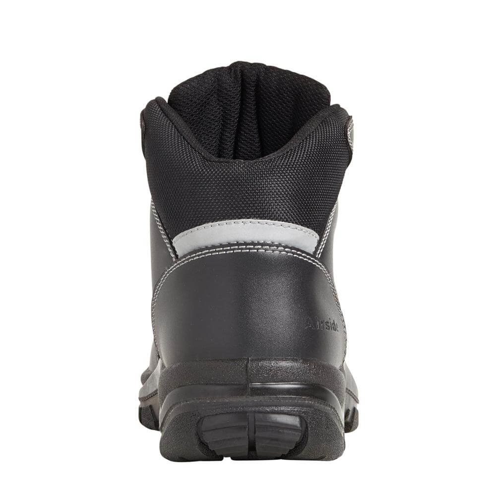 Airside SS704CM Black Metal Free Safety Hiker Boots Black Heel #colour_black