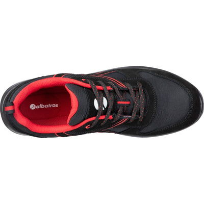 Albatros Clifton Low Safety Trainers Black/Red 4#colour_black-red