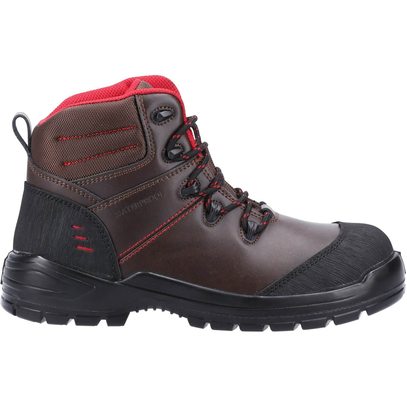 Amblers 308C Metal Free Safety Boots Brown 4#colour_brown