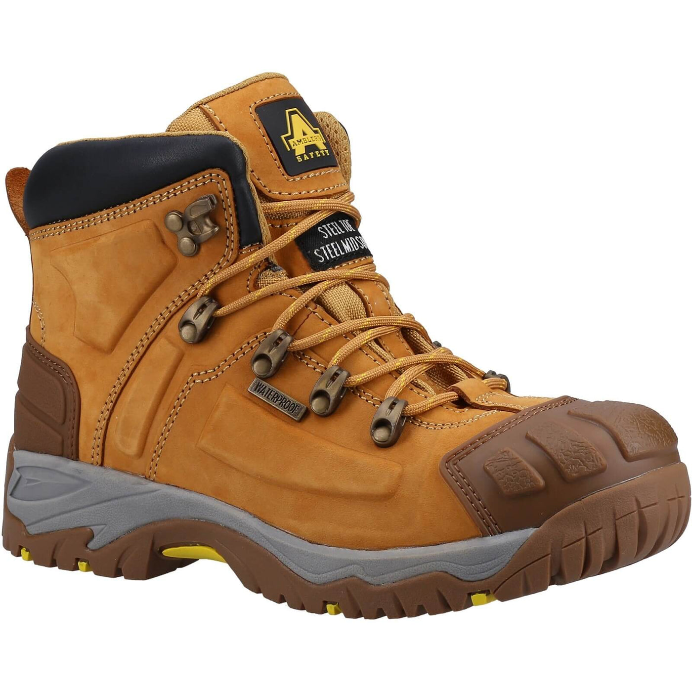 Amblers 33 Waterproof Safety Boots Honey 1#colour_honey